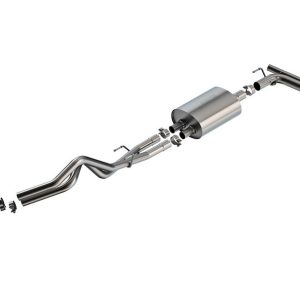Borla Exhaust System Kit, S-Type Cat Back System, T-304 Stainless Steel, With Muffler, 2-3/4 Inch to 2-1/4 Inch Pipe Diameter – 141006BC