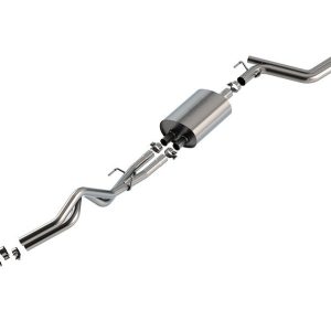 Borla Exhaust System Kit, S-Type Cat Back System, T-304 Stainless Steel, With Muffler, 2-3/4 Inch to 2-1/4 Inch Pipe Diameter – 141007