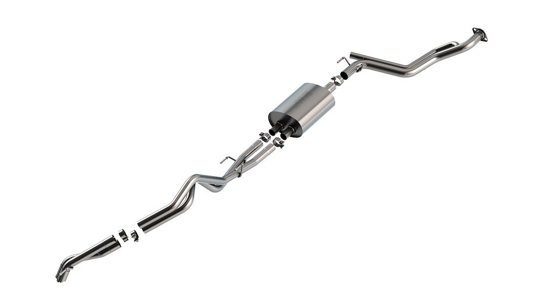 Borla Exhaust System Kit, S-Type Cat Back System, T-304 Stainless Steel, With Muffler, 2-3/4 Inch to 2-1/4 Inch Pipe Diameter – 141007