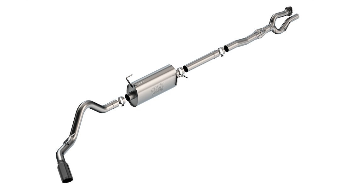Borla Exhaust System Kit, Atak ® Series Cat Back System, T-304 Stainless Steel, With Muffler, 2-3/4 Inch to 3-1/2 Inch Pipe Diameter – 141015BC