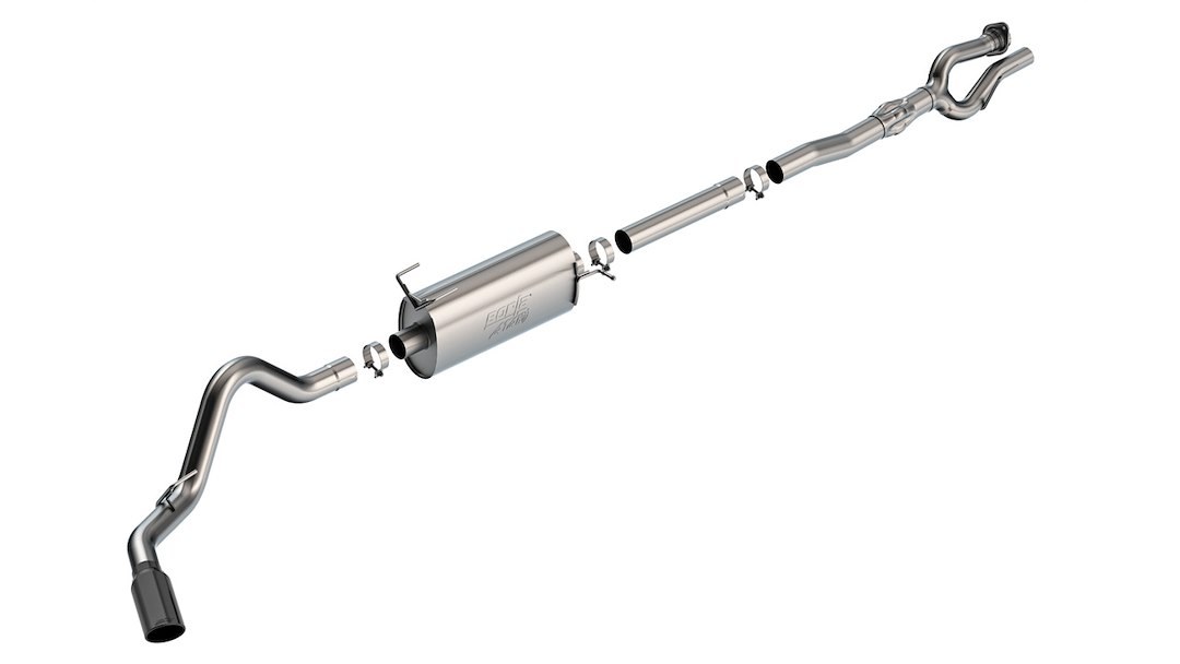 Borla Exhaust System Kit, Atak ® Series Cat Back System, T-304 Stainless Steel, With Muffler, 2-3/4 Inch to 3-1/2 Inch Pipe Diameter – 141017BC