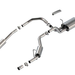 Borla Exhaust System Kit, S-Type Cat-Back System, T-304 Stainless Steel, With Mufflers, 3 Inch to 2-1/2 Inch Pipe Diameter – 141030