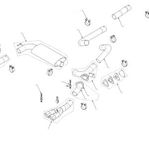Borla Exhaust System Kit, Cat-Back System, T-304 Stainless Steel, With Muffler, 3 Inch Pipe Diameter, Single Exhaust with Quad Exit – 14780