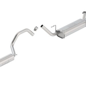 Borla Exhaust System Kit, Cat-Back System, T-304 Stainless Steel, With Muffler, 2 Inch to 2-1/4 Inch Pipe Diameter – 14814