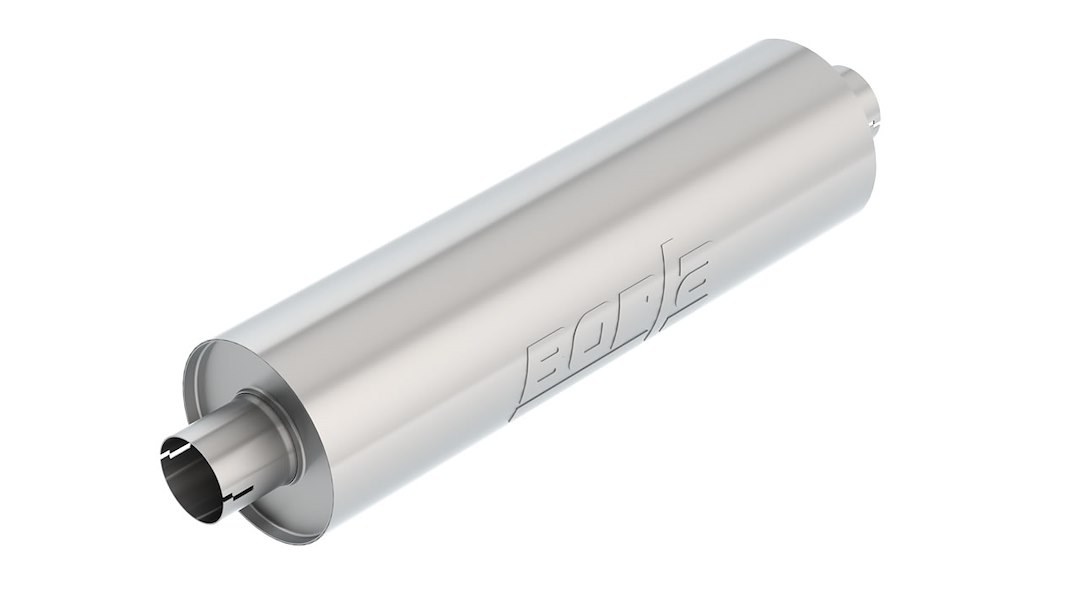 Borla Exhaust Muffler, S-Type, T-304 Stainless Steel, 6 3/4 Inch Round Case, Single 2-3/4 Inch Center Inlet, Single 2-3/4 Inch Center Outlet – 400130