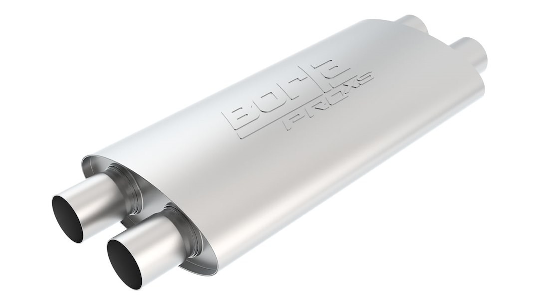 Borla Exhaust Muffler, Pro Xs Series, T-304 Stainless Steel, 9-1/2 Inch Width X 4 Inch Height Case, Dual 2-1/4 Inch Inlet – 400287