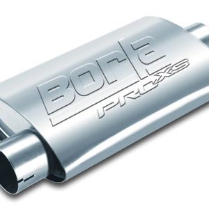 Borla Exhaust Muffler, Pro Xs Series, T-304 Stainless Steel, 4-1/4 Inch Height X 7.88 Inch Width Case, Single 2-1/2 Inch Center Notched Inlet – 400481