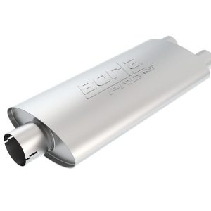 Borla Exhaust Muffler, Pro Xs Series, T-304 Stainless Steel, 4 Inch Height X 9-1/2 Inch Width Case, Single 3 Inch Center Notched Inlet – 400486