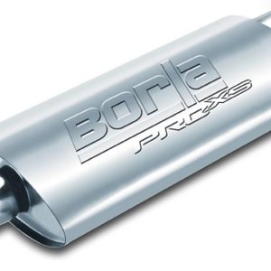 Borla Exhaust Muffler, Pro Xs Series, T-304 Stainless Steel, 4 Inch Height X 9-1/2 Inch Width Case, Single 3 Inch Center Notched Inlet – 400487