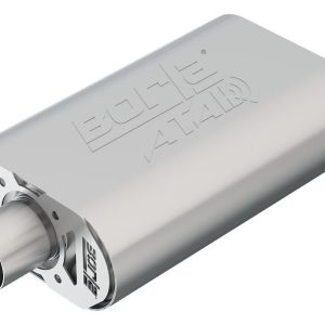 Borla Exhaust Muffler, Cratemuffler ™, T-304 Stainless Steel, Oval Case, 2-1/2 Inch Offset Inlet, 2-1/2 Inch Center Outlet – 400820