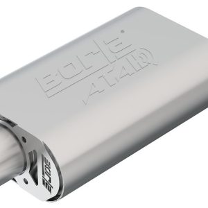 Borla Exhaust Muffler, Cratemuffler ™, T-304 Stainless Steel, Oval Case, 3 Inch Offset Inlet, 3 Inch Center Outlet – 400844