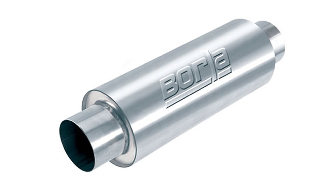 Borla Exhaust Muffler, XR-1 ® Series, T-304 Stainless Steel, 5 Inch Diameter Case, Single 3 Inch Inner Diameter Center Inlet – 40085