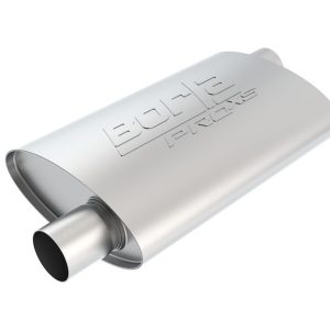 Borla Exhaust Muffler, Pro Xs Series, T-304 Stainless Steel, 9-1/2 Inch Wide X 4 Inch Height Case, Single 2-1/4 Inch Offset Inlet – 40351
