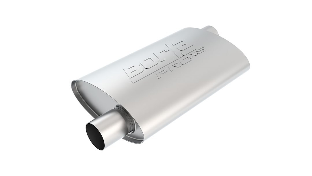 Borla Exhaust Muffler, Pro Xs Series, T-304 Stainless Steel, 9-1/2 Inch Wide X 4 Inch Height Case, Single 2-1/4 Inch Offset Inlet – 40351