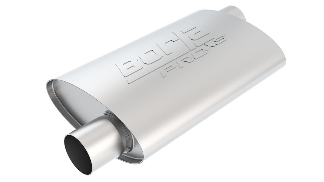 Borla Exhaust Muffler, Pro Xs Series, T-304 Stainless Steel, 9-1/2 Inch Width X 4 Inch Height Case, Single 2-1/2 Inch Offset Inlet – 40352