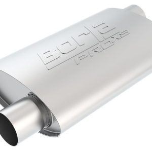 Borla Exhaust Muffler, Pro Xs Series, T-304 Stainless Steel, 9-1/2 Inch Width X 4 Inch Height Case, Single 3 Inch Offset Inlet – 40353