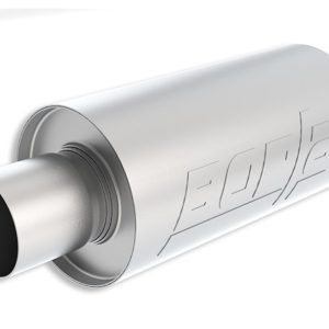 Borla Exhaust Muffler, S-Type, T-304 Stainless Steel, 5 Inch Diameter Case, Single 2-1/2 Inch Center Inlet, Single 2-1/2 Inch Center Outlet – 40842S