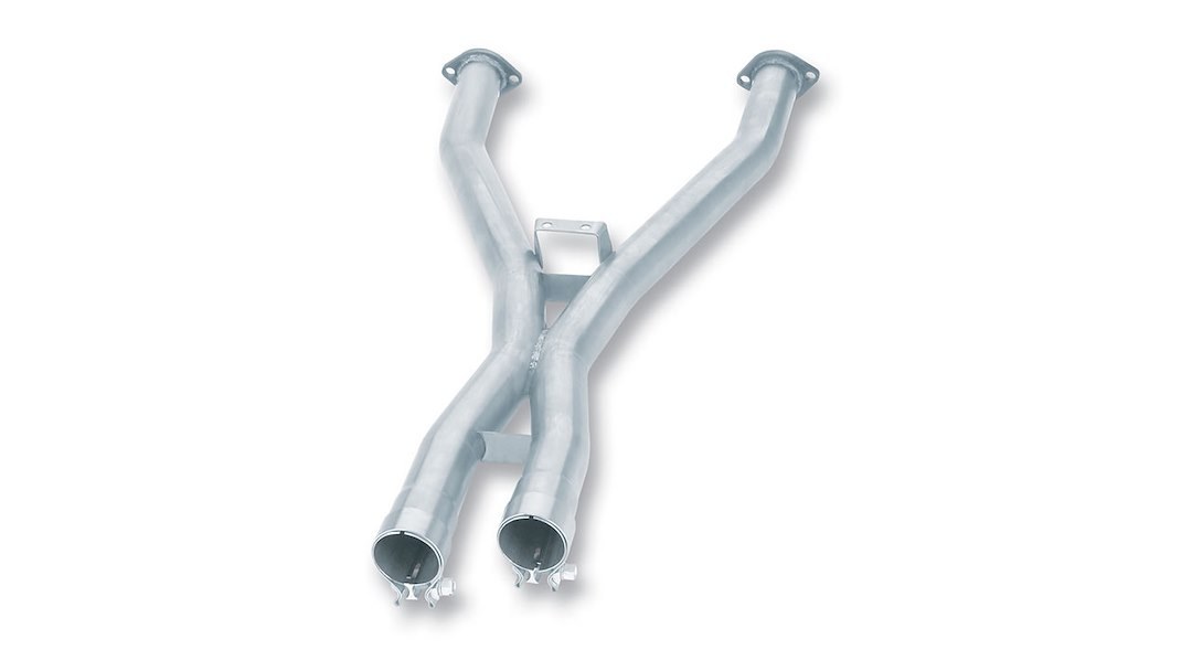 Borla Exhaust Crossover Pipe, X-Pipe, T-304 Stainless Steel, 2-1/2 Inch Diameter, Without Converters – 60087