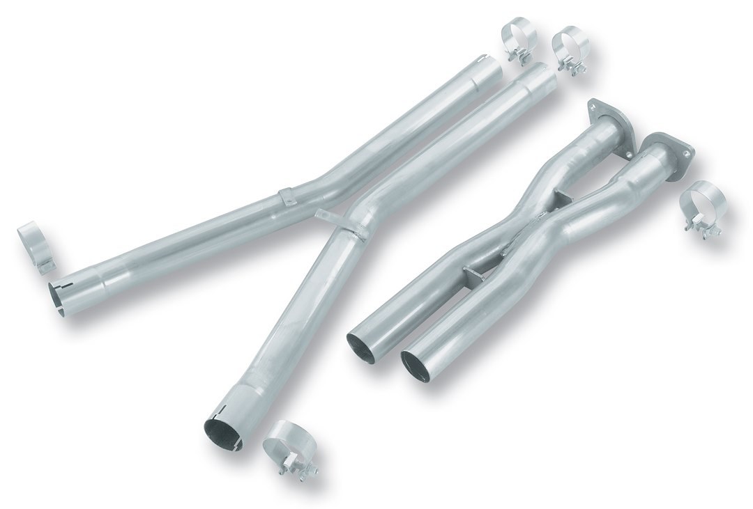Borla Exhaust Crossover Pipe, X-Pipe, T-304 Stainless Steel, 2-1/2 Inch Diameter, Without Converters – 60089