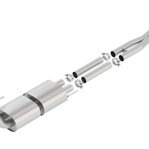 Borla Exhaust Crossover Pipe, S-Type, T-304 Stainless Steel, 3 Inch Diameter Pipe, Without Catalytic Converter, X-Pipe with Mid-Pipes – 60637