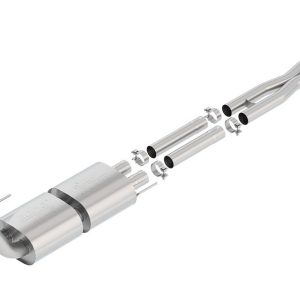 Borla Exhaust Crossover Pipe, Atak ® Series, T-304 Stainless Steel, 3 Inch Diameter Pipe, Without Catalytic Converter, X-Pipe with Mid-Pipes – 60638