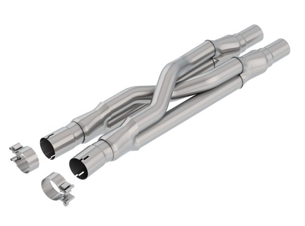 Borla Exhaust Pipe, X-Pipe, T-304 Stainless Steel, 2-1/2 Inch Pipe Diameter to 2 Inch Pipe Diameter, Switchfire® X-Pipe – 60662