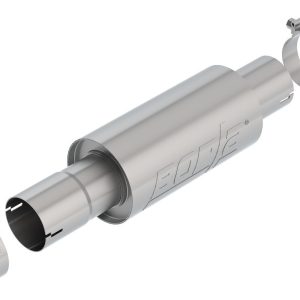 Borla Exhaust Resonator, T-304 Stainless Steel, Single 3 Inch Inlet, Single 3 Inch Outlet, Can Be Used with 140752, 140753, 140758 – 60667