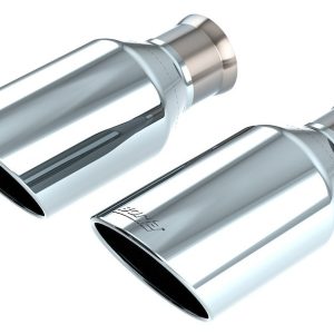 Borla Exhaust Tail Pipe Tip, 3 Inch Inlet Diameter, 5 Inch Outlet Diameter, T-304 Stainless Steel, Round, Angle-Cut, Rolled Edge – 60718