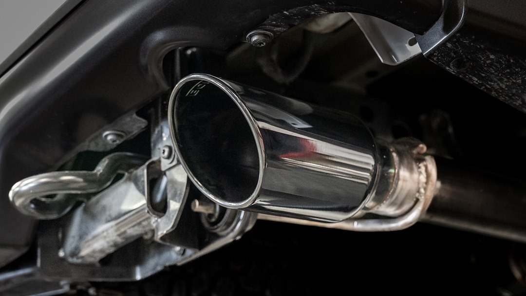 Borla Exhaust Tail Pipe, 3 Inch Pipe, T-304 Stainless Steel, Dual Split Rear Exit, 4-1/2 Inch Black Chrome Stainless Steel Tips – 60727BC