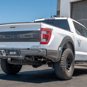 Borla Exhaust Tail Pipe, 3 Inch Pipe, T-304 Stainless Steel, Dual Split Rear Exit, 4-1/2 Inch Black Chrome Stainless Steel Tips – 60727BC