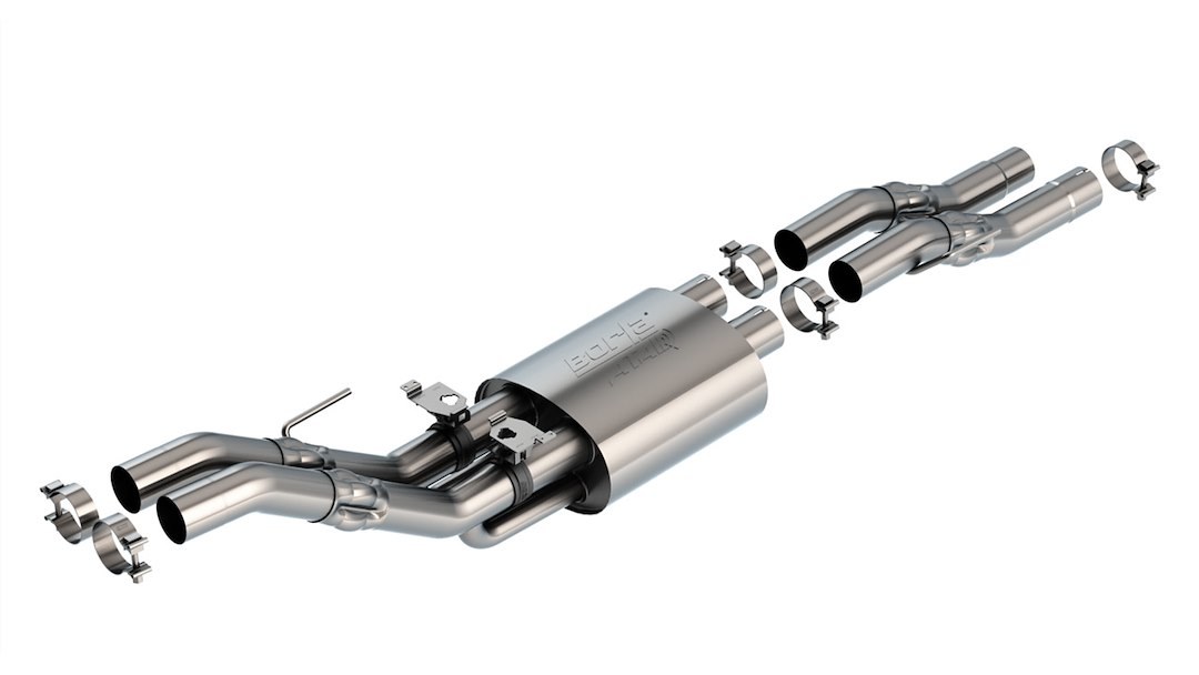 Borla Exhaust System Kit, Atak ® Series Cat Back System, Mid Section, T-304 Stainless Steel, With Muffler, 3 Inch Pipe Diameter – 60728