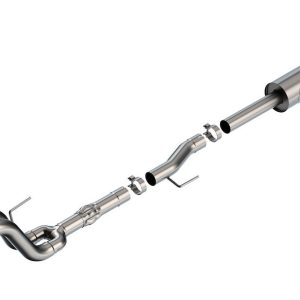Borla Exhaust System Kit, Atak ® Series Cat Back System, T-304 Stainless Steel, With Mufflers, 3 Inch Pipe Diameter – 60732
