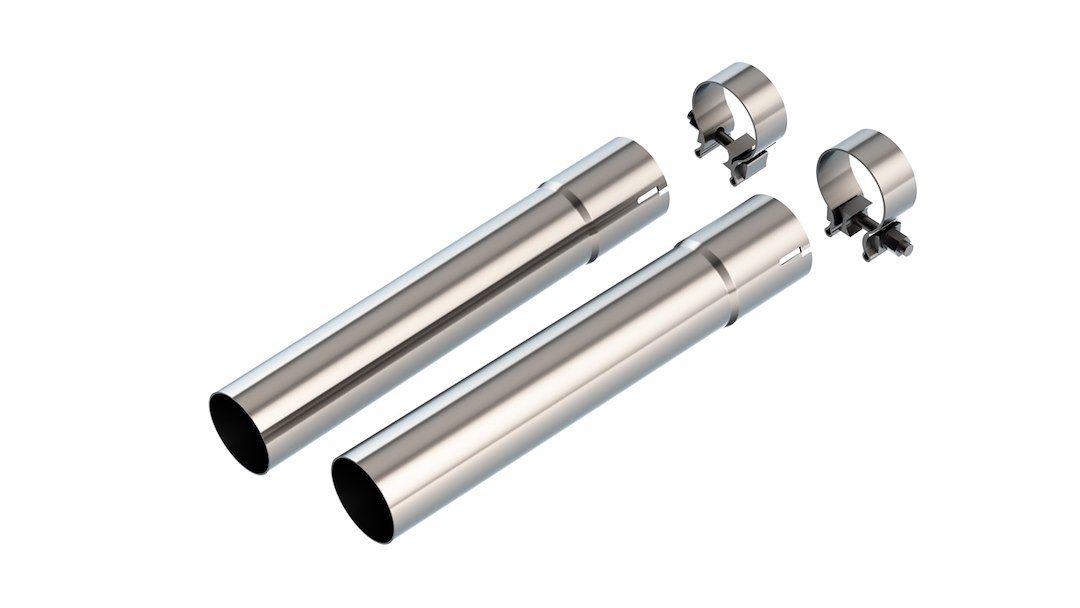 Borla Exhaust Extension Pipe, T-304 Stainless Steel, 2-1/2 Inch Pipe Diameter, 14-1/2 Inch Long, With Clamps – 60734