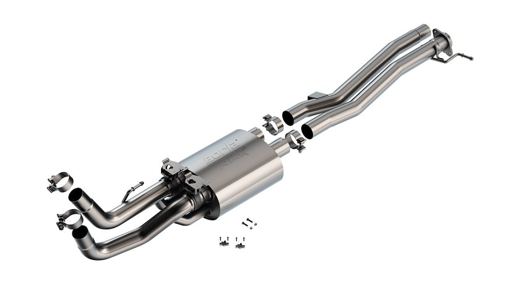 Borla Exhaust System Kit, Atak ® Series Cat Back System, Mid-Section, T-304 Stainless Steel, With Muffler, 2-3/4 Inch Pipe Diameter – 60742