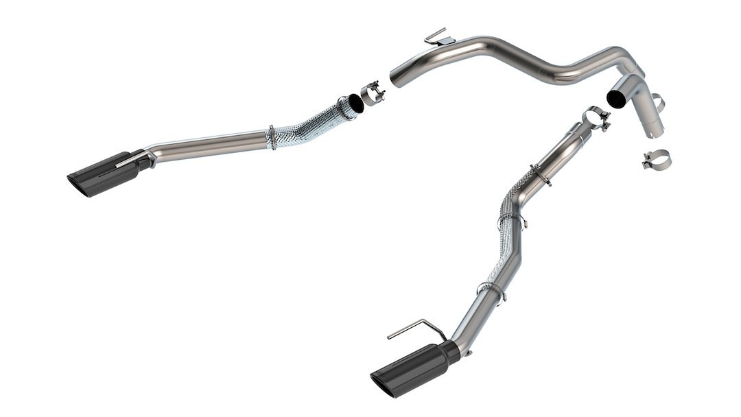 Borla Exhaust Tail Pipe, 2-3/4 Inch Diameter, T-304 Stainless Steel, Dual Split Rear Exit – 60743BC