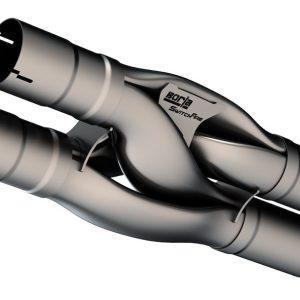 Borla Exhaust Crossover Pipe, Switchfire®, Hydroformed X-Pipe, T-304 Stainless Steel, 2-3/4 Inch to 3 Inch Pipe Diameter, Without Converter – 60748