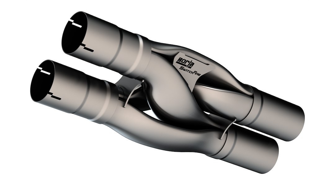Borla Exhaust Crossover Pipe, Switchfire®, Hydroformed X-Pipe, T-304 Stainless Steel, 2-3/4 Inch to 3 Inch Pipe Diameter, Without Converter – 60748
