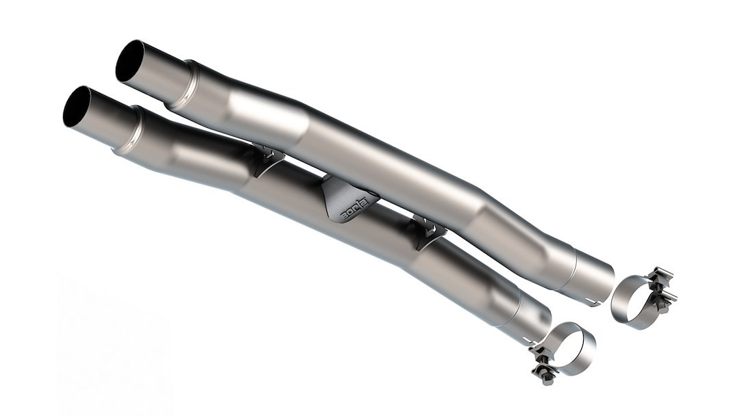 Borla Exhaust Crossover Pipe, H-Pipe, T-304 Stainless Steel, 2-1/4 Inch to 2-3/4 Inch Pipe Diameter, Without Converter – 60752