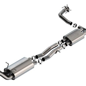 Borla Exhaust System Kit, Atak ® Series Cat Back System, Mid-Section, T-304 Stainless Steel, With Mufflers, 3 Inch Pipe Diameter – 60756