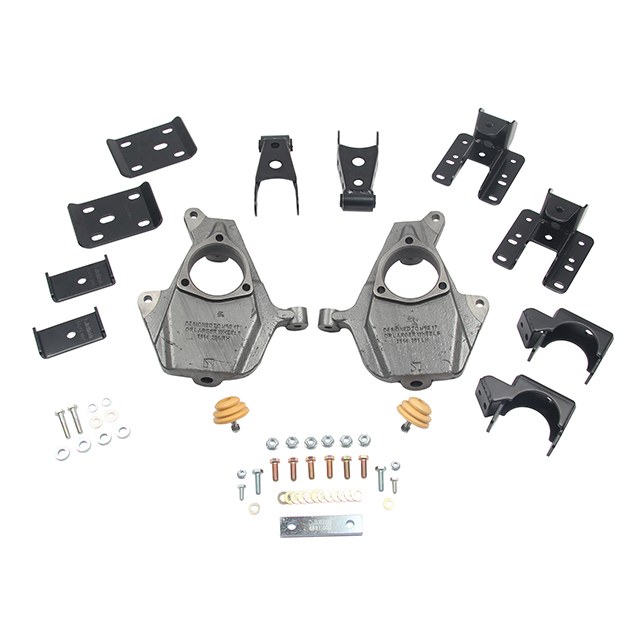 Belltech Lowering Kit, 2 Inch Front/ 4 Inch Rear Drop, Black Bracket Components, Without Shocks – 1011