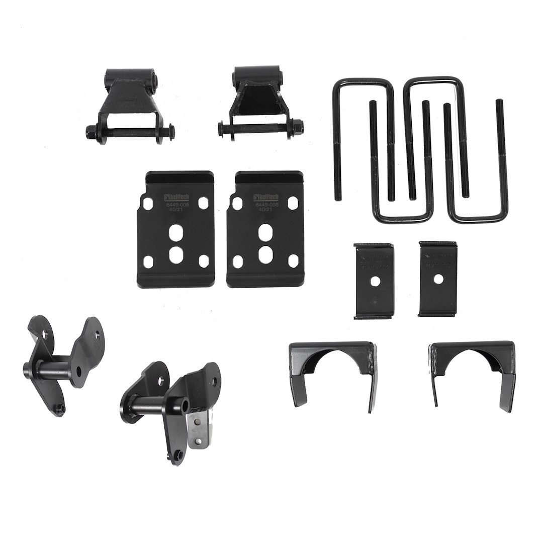 Belltech Lowering Kit, Street Performance, 1 Inch to 3-1/2 Inch Front Drop/ 5-1/2 Inch Rear Drop, Silver/ Black – 1054SP