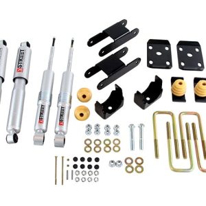 Belltech Lowering Kit, 0 to 3 Inch Front Drop/ 4 Inch Rear Drop, With Street Performance Shocks – 1100SP
