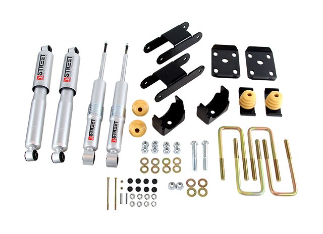 Belltech Lowering Kit, 0 to 3 Inch Front Drop/ 4 Inch Rear Drop, With Street Performance Shocks – 1100SP