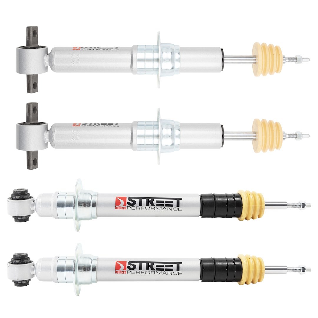 Belltech Lowering Kit, 0 Inch to 2 Inch Front Drop/ 1 to 3-1/2 Inch Rear Drop, With Street Performer Shocks – 1105SP