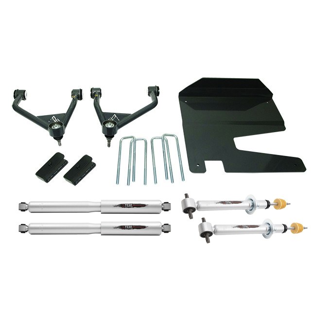 Belltech Lift Kit Suspension, 4 Inch Front Lift, 2 Inch Rear Lift, With Front and Rear Trail Performance Shock Absorbers IN Kit – 150212TP