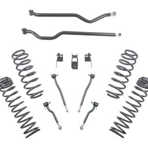 Belltech Lift Kit Suspension, 4 Inch Front/ Rear Lift, With Front and Rear Trail Performance Shock Absorbers, Black/ Silver Components – 153205TPS