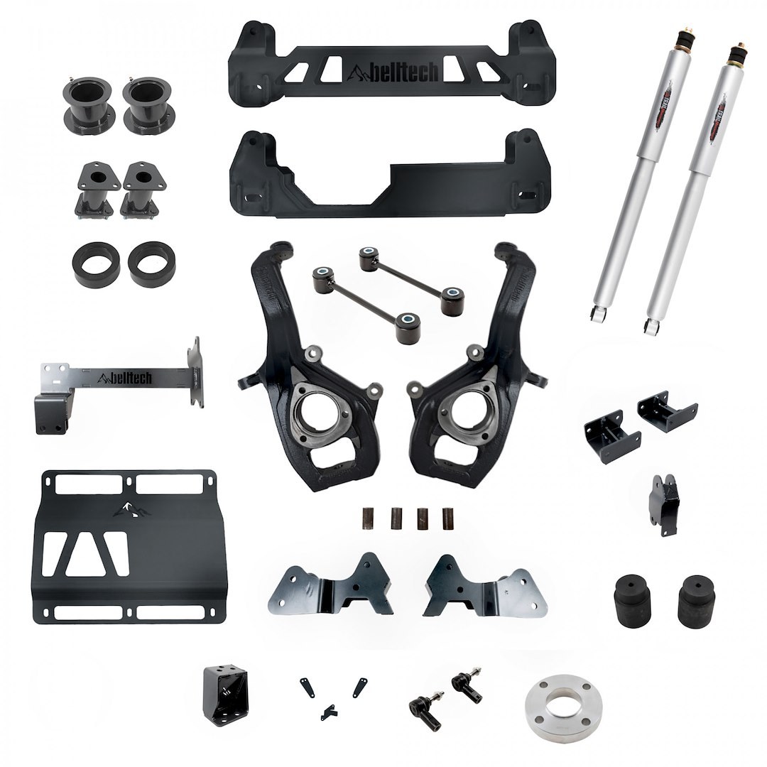 Belltech Lift Kit Suspension, Trail Performance, 6 Inch Rear Lift, With Rear Trail Performance Shock Absorber IN Kit – 153712BK