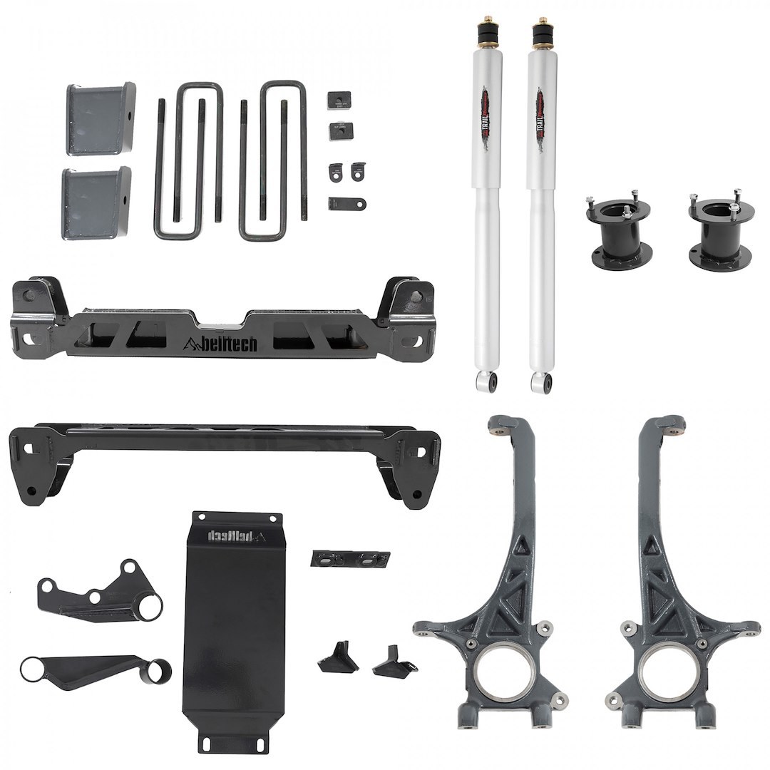 Belltech Lift Kit Suspension, Trail Performance, 4 Inch Front and Rear Lift, With Rear Trail Performance Twin Tube Shocks – 154301BK4