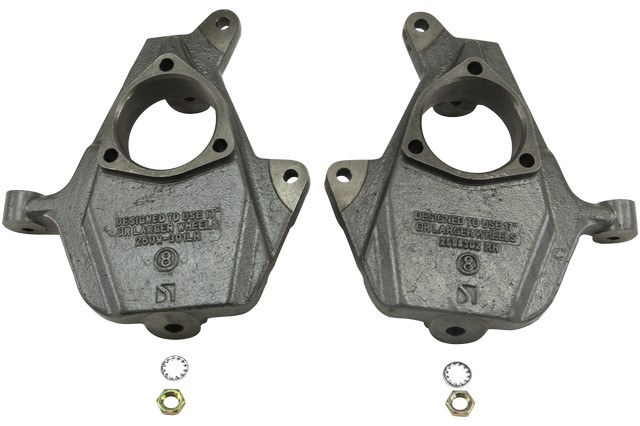 Belltech Spindle, Spindle Assembly, 2 Inch Drop, Iron, Set of 2 – 2508
