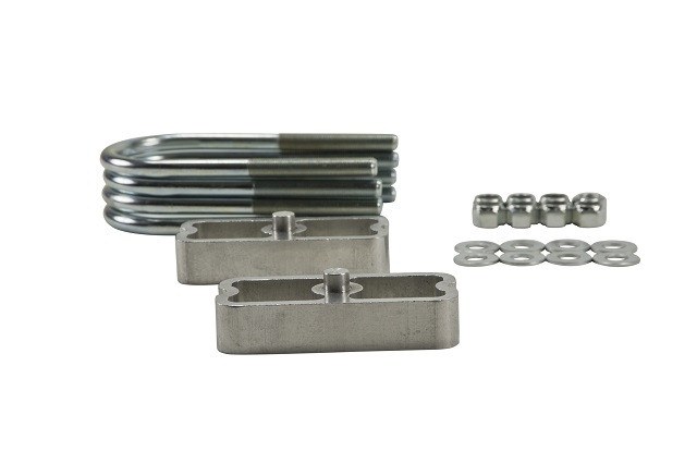 Belltech Leaf Spring Block Kit, 1 Inch Drop, Aluminum Blocks, With Blocks/ U Bolts/ Washers/ Nyloc Nuts – 6000